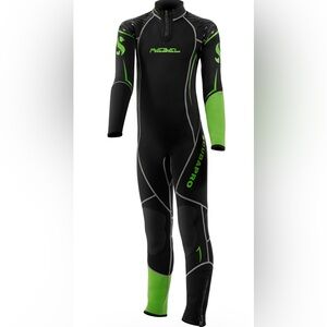 ScubaPro Youth Wetsuit - Black and Green with Snorkel Mouthpiece